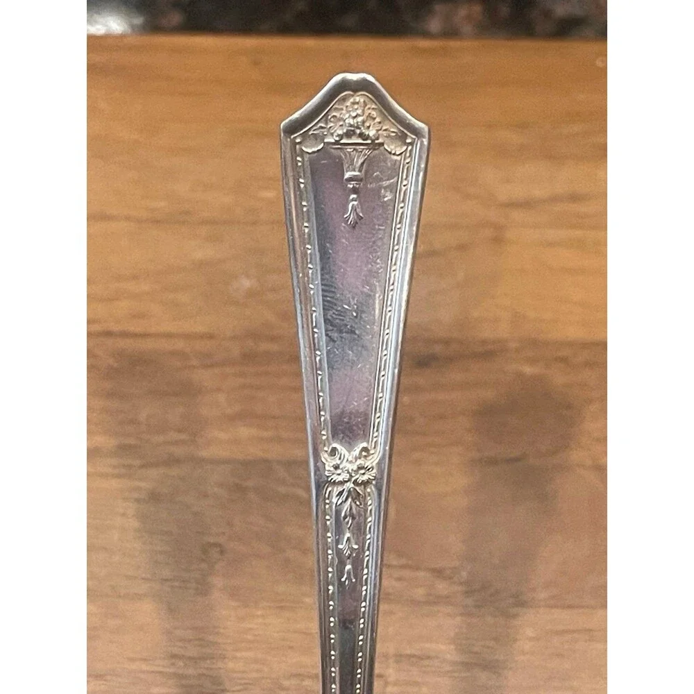 Vintage Bouquet Plate VENDOME Silverplated Ladle